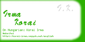 irma korai business card